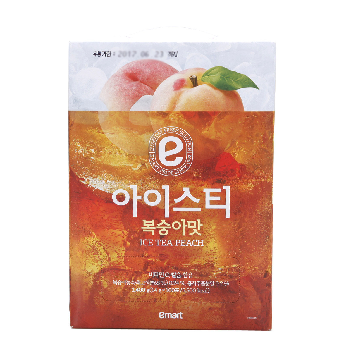 [E-Mart]冰水蜜桃茶 冲剂 韩国进口 袋装 Iced peachestaste100个JPY带授权招加盟代理