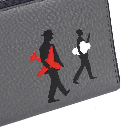 Salvatore Ferragamo/菲拉格慕 男士灰色牛皮长款拉链钱包钱夹FG1925805392 商品图1