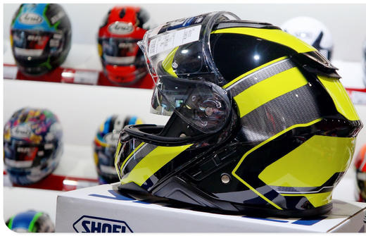 日本进口shoeineotec2代Ⅱ春季双镜片揭面盔全盔男