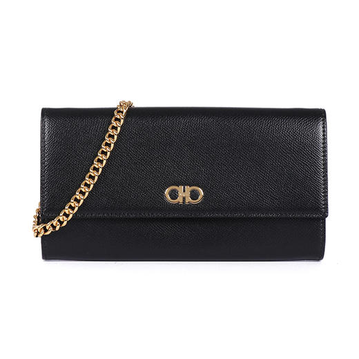 Salvatore Ferragamo/菲拉格慕 女士黑色牛皮压纹单肩斜挎休闲包FG2925704599 商品图0