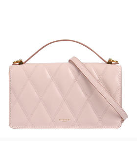 Givenchy/纪梵希 女士山羊皮菱形绗缝皮革粉色迷你单肩斜挎包GI2025769872
