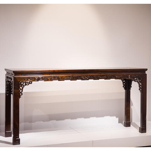 红木回纹灵芝条桌