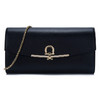 Salvatore Ferragamo/菲拉格慕女士黑色牛皮金色夹扣手拎包FG2925704799 商品缩略图0