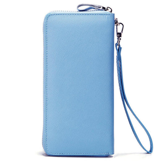 七匹狼SEPTWOLVES钱包 女士手包时尚牛皮长款手拿包多功能横款手抓包 魅力杏/时尚红/优雅蓝 三色可选 商品图0