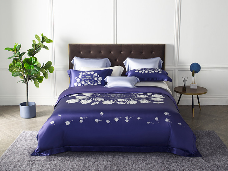 万事利真丝床上四件套花语韶华