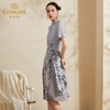 乔万尼新款夏装女气质印花中国风宽松直筒真丝桑蚕丝连衣裙ES2E110 商品缩略图2