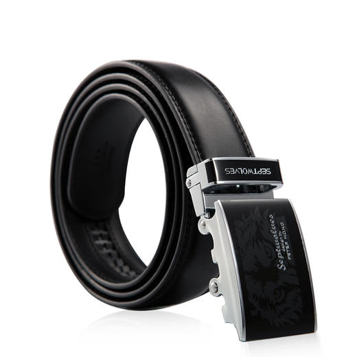 七匹狼皮带男腰带男款自动扣皮带 男士休闲百搭商务系列青年版时尚裤腰带 7A91029810黑色 商品图0