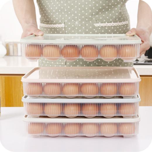 【保鲜盒】厨房24格鸡蛋盒冰箱保鲜盒便携野餐鸡蛋收纳盒塑料鸡蛋盒蛋托蛋格 商品图2