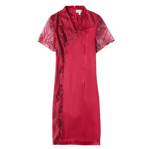 LC-1965新款夏季中年洋气高贵年轻婆婆礼服裙子 商品图4