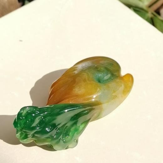 收藏级老坑黄加绿翡翠挂件