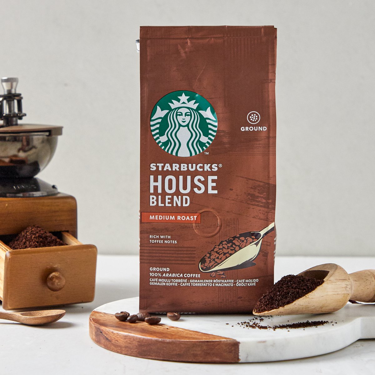 starbucks星巴克家庭版咖啡粉houseblendgrindingbean200g