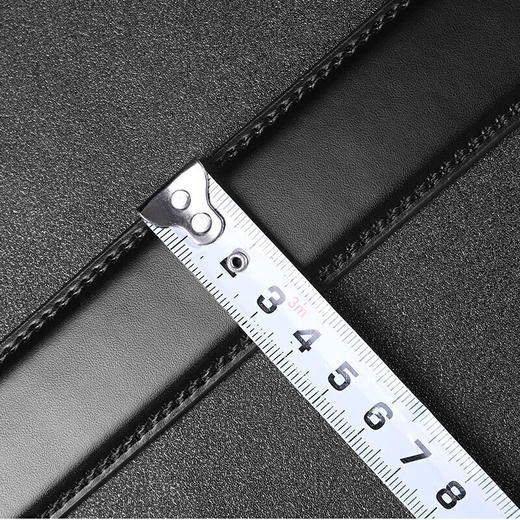 七匹狼 皮带男士无头皮带条自动扣腰带皮带身 男款无扣牛皮带身不带头M77821A744-01黑色 商品图4