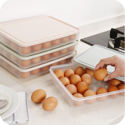 【保鲜盒】厨房24格鸡蛋盒冰箱保鲜盒便携野餐鸡蛋收纳盒塑料鸡蛋盒蛋托蛋格 商品图1