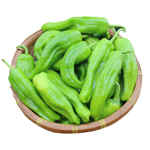 农家新鲜虎皮青椒现摘青皮泡椒辣椒薄皮微辣