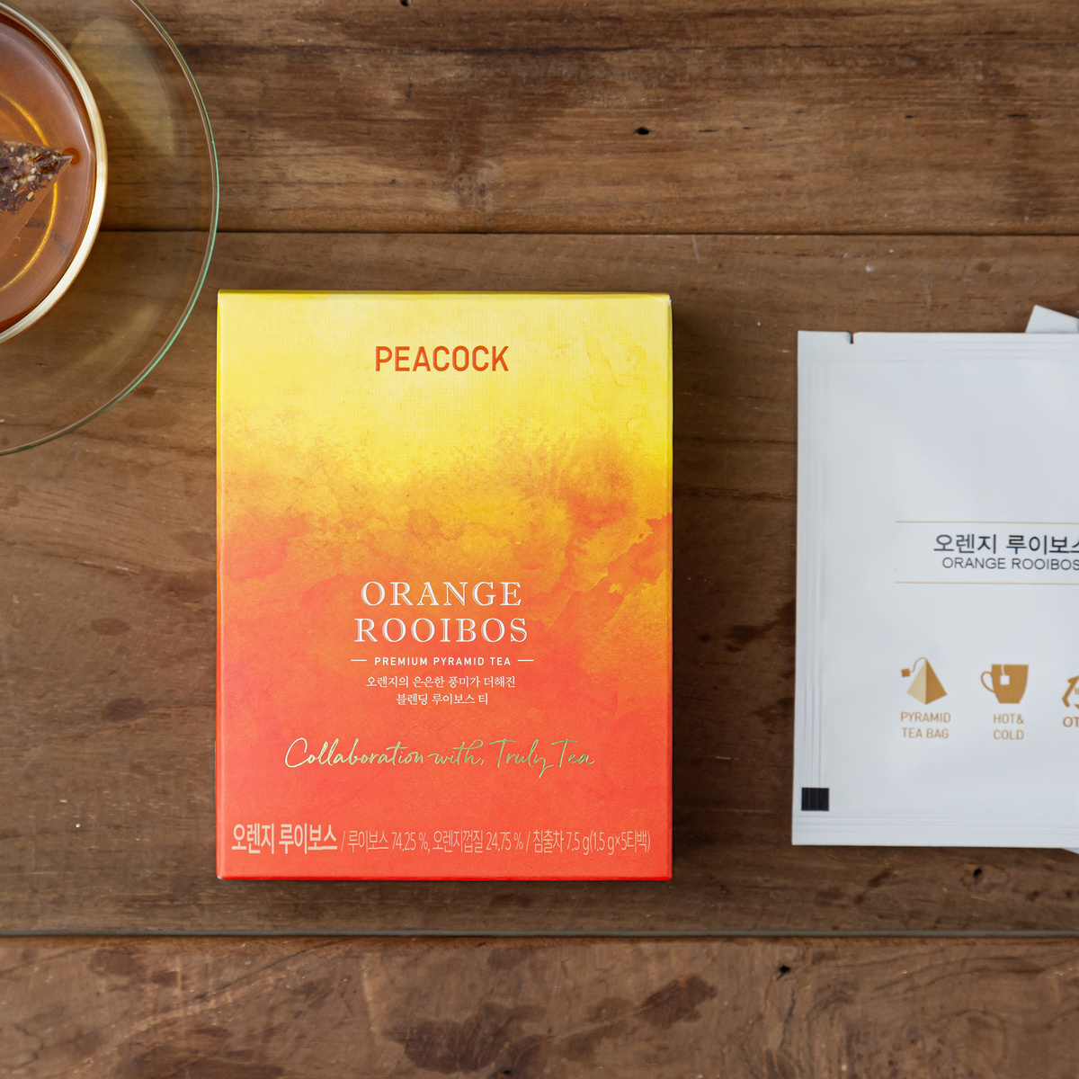PEACOCK Orange Rooibos 冷饮夏天 橘子茶  1.5g*5JPY带授权招加盟代理