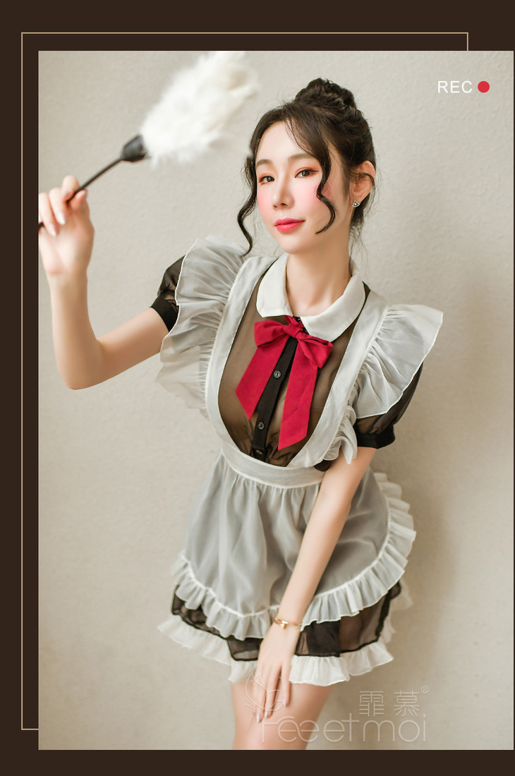 霏慕清纯软妹透视女仆套装7965