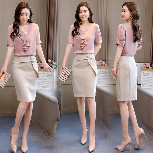 WZNH-HBLJRA8135夏季休闲宽松气质优雅时尚潮流套装 商品图1