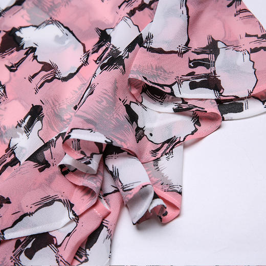 VIMAGE纬漫纪女士上衣田园风绵羊图案印花雪纺衫女V03080077 商品图2