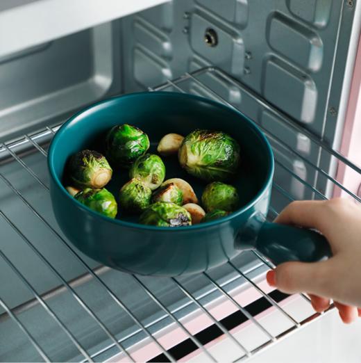 【碗】。ins北欧简约色釉陶瓷烤碗创意带柄泡面碗家用烤箱意面沙拉焗饭碗 商品图2