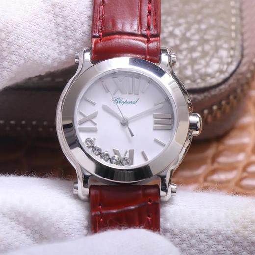 ZF萧bangHappy Diamonds石英系列278509，30MM快乐钻系列，双层蓝宝石水晶玻璃表镜配合施华洛世奇美钻，ETA955.112石英机芯，女士腕表，皮表带，密底 商品图0