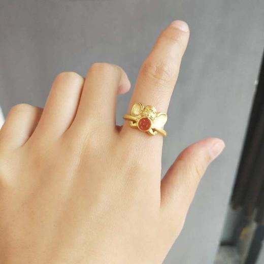 南红金钱鼠戒指 商品图1