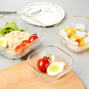 【玻璃碗】日式锤纹金边方形玻璃碗家用大号四方透明玻璃沙拉碗碟水果甜品碗 商品缩略图2
