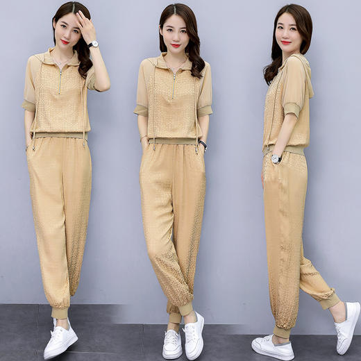 WZNH-CSYL20155-1夏季韩版短袖通勤休闲气质套装 商品图2