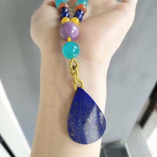 碎珀青金石项链 商品图1