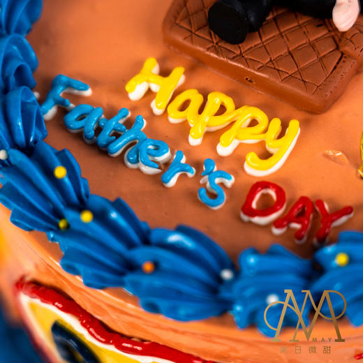 3362“复古花样年华”橙底水果蛋糕（父亲节蛋糕） 商品图5