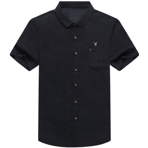 HY-2083新品薄款纯色男士T恤高档纯棉短袖衬衫 商品图3