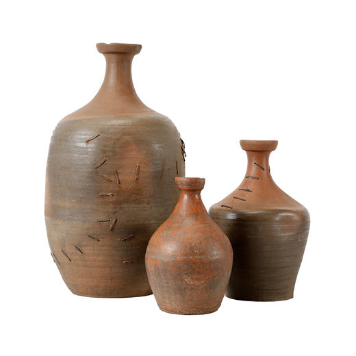 陶罐红陶茶油罐花器摆件Pottery Vase 商品图1