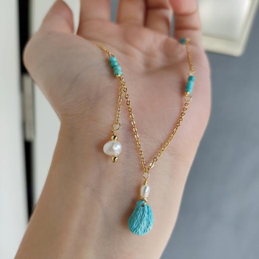 松石莲蓬项链(14K项链) 商品图1