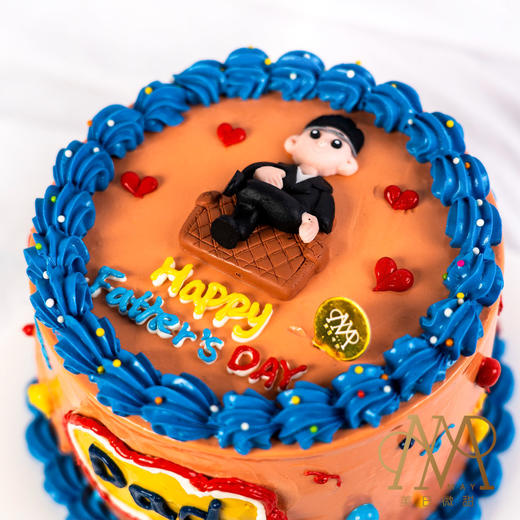 3362“复古花样年华”橙底水果蛋糕（父亲节蛋糕） 商品图2