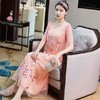 LX20049-2020高端重工刺绣中国风复古荷花改良连衣裙 商品缩略图1