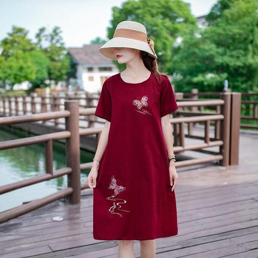 MQ-1753-6977夏新款大码宽松遮肉过膝连衣裙YY 商品图2