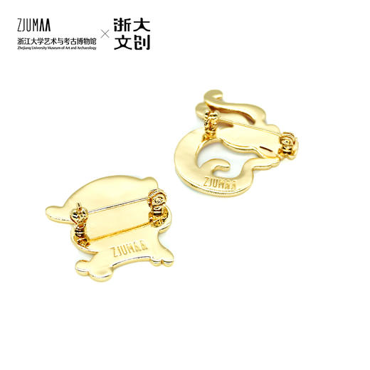 浙江大学 × 云冈石窟授权联名款云中永恒-金翅鸟和它的朋友-胸针 商品图4