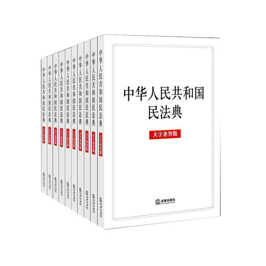 10本套 2020年 中华人民共和国民法典 大字条旨版 法律出版社 商品图0