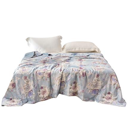 雅芳婷摩登丝夏凉被夏季新款可机洗空调被花卉田园风薄被双人被子