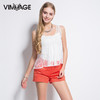 VIMAGE纬漫纪性感V领纯色百搭修身款蕾丝背心女夏V03080027 商品缩略图0