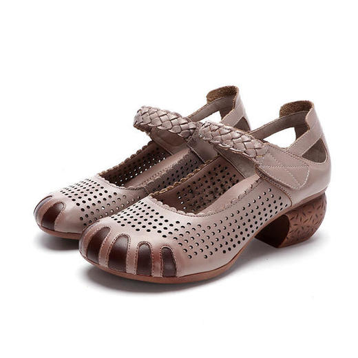 JFN-8898-7夏季新款民族风镂空真皮凉鞋 商品图4