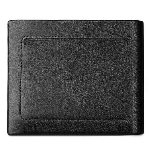 七匹狼男士钱包 男式头层牛皮钱夹休闲时尚男款票夹A138221-01AA1黑 横款 商品图3