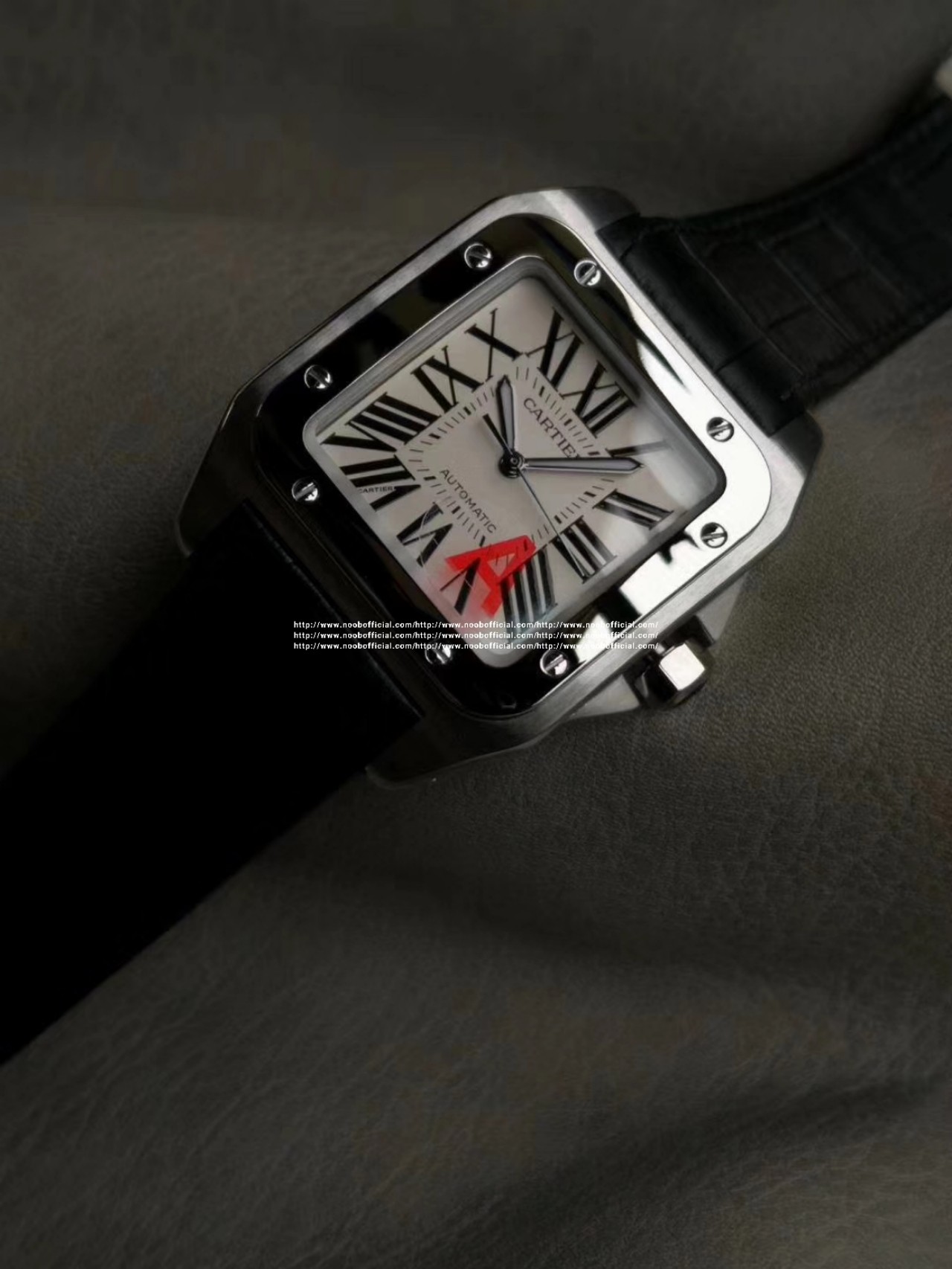 v6cartier山度士瑞士2824机械尺寸41x51x105mm版本男表不透底1比1壳带