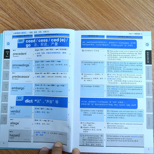 昂秀外语 大学英语六级词汇·真题、题源、词根、词缀记忆：能与真题试卷匹配的六级单词书 商品图3
