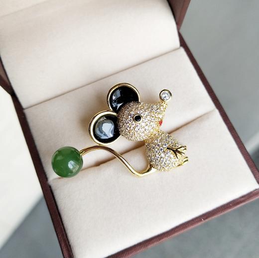 米老鼠碧玉胸针 商品图2