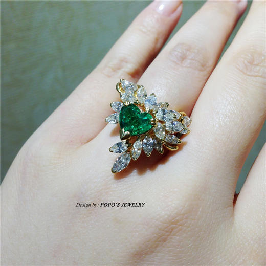 【每日特选】祖母绿 1.33ct 钻石 戒指(预约看货) 商品图7