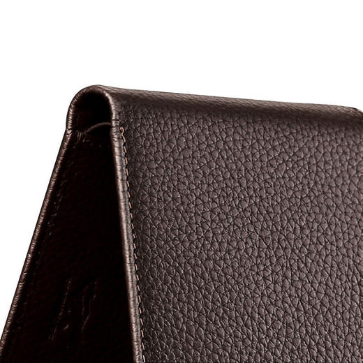 七匹狼钱包男士头层牛皮短款皮夹大容量钱夹多功能票夹 咖色竖款3A1310396-02 商品图3