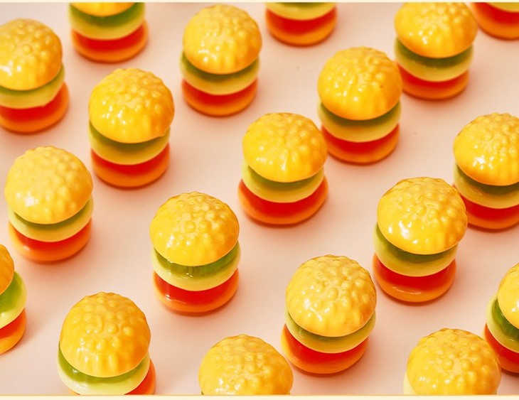 德国口力大汉堡串装橡皮糖14g40包袋