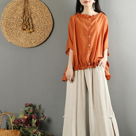 裁缝学苑 AG62复古文艺衬衫宽松短袖港风女士衬衣服装纸样裁剪图 商品图2