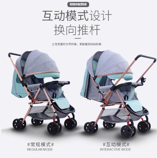 【婴儿车】*可坐躺折叠轻便携带双向宝宝伞车新生幼儿童婴儿车 商品图1