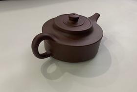 紫砂壶-周盘壶，原矿老紫泥，秦巡全手工制作，200ML左右